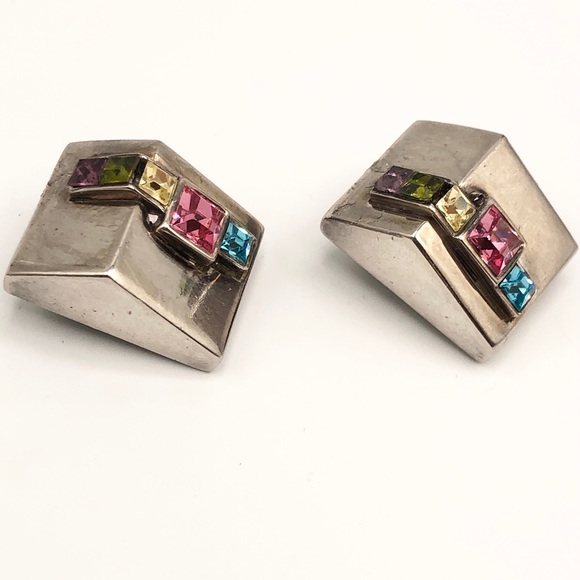 Vintage Givenchy Rhinestone Haute Couture Earrings - Picture 8 of 9